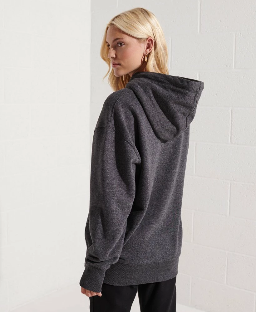 SUPERDRY Code Applique Oversized Hoodie Princedom Blue Marl 2 SUPERDRY Code Applique Oversized Hoodie Princedom Blue Marl - Image 2