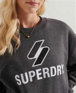 SUPERDRY Code Logo Applique Crew Sweatshirt Low Light Black Grit 11 SUPERDRY Code Logo Applique Crew Sweatshirt Low Light Black Grit -Sportswear Sales 2022 upload9223368955665957664