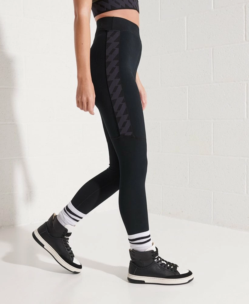 SUPERDRY Code Tape Highwaist Leggings Black 2 SUPERDRY Code Tape Highwaist Leggings Black - Image 2