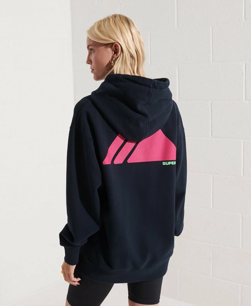 SUPERDRY Mountain Energy Oversized Hoodie Purple Opulence 2 SUPERDRY Mountain Energy Oversized Hoodie Purple Opulence - Image 2