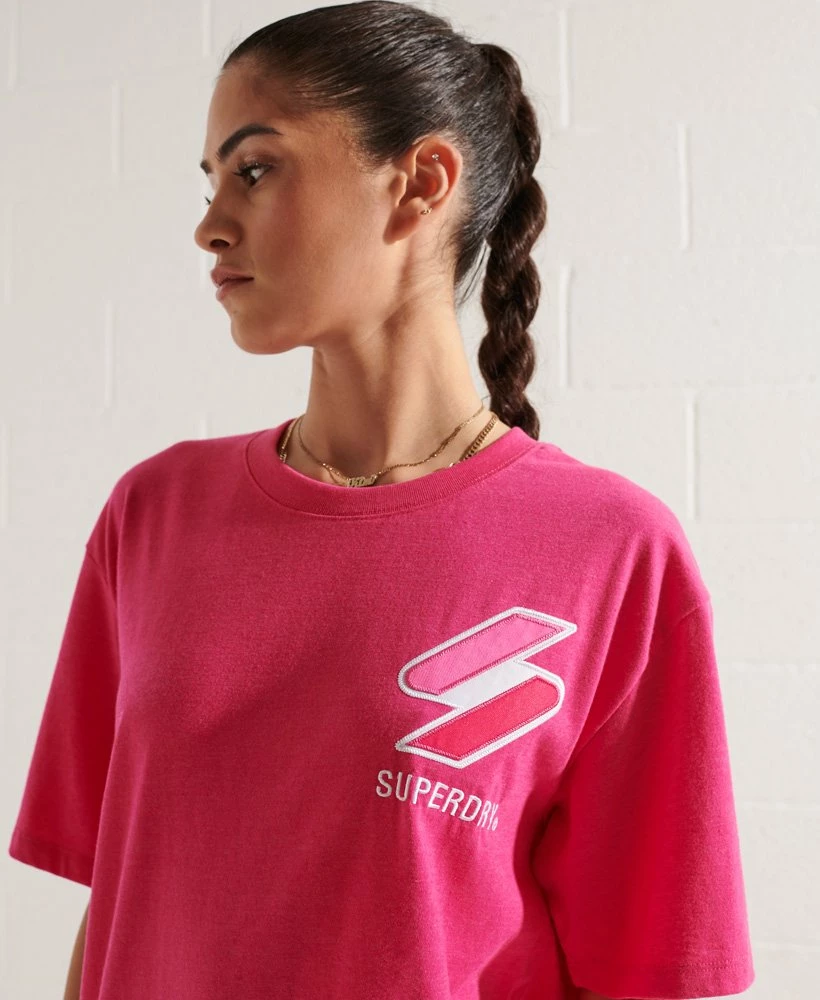 SUPERDRY Code Logo Appliqué T-shirt Low Light Black Grit 2 SUPERDRY Code Logo Appliqué T-shirt Low Light Black Grit - Image 2