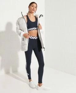 SUPERDRY Code Logo Elastic Leggings Black/white