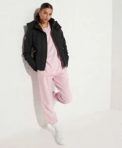 SUPERDRY Pop Zip Hooded Arctic SD-Windcheater Jacket Eclipse Navy/ecru