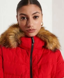 SUPERDRY Arctic Longline Puffer Coat High Risk Red -Sportswear Sales 2022 upload9223368955665963556