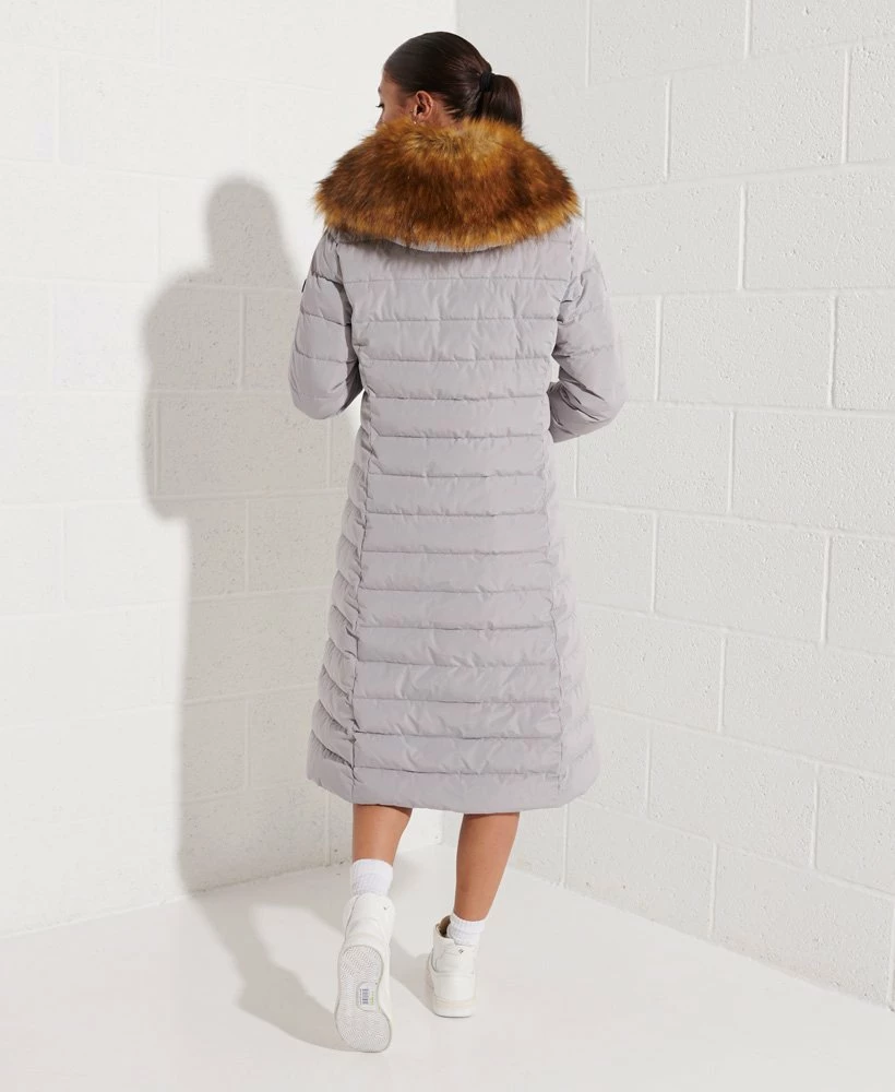 SUPERDRY Arctic Longline Puffer Coat High Risk Red 2 SUPERDRY Arctic Longline Puffer Coat High Risk Red - Image 2