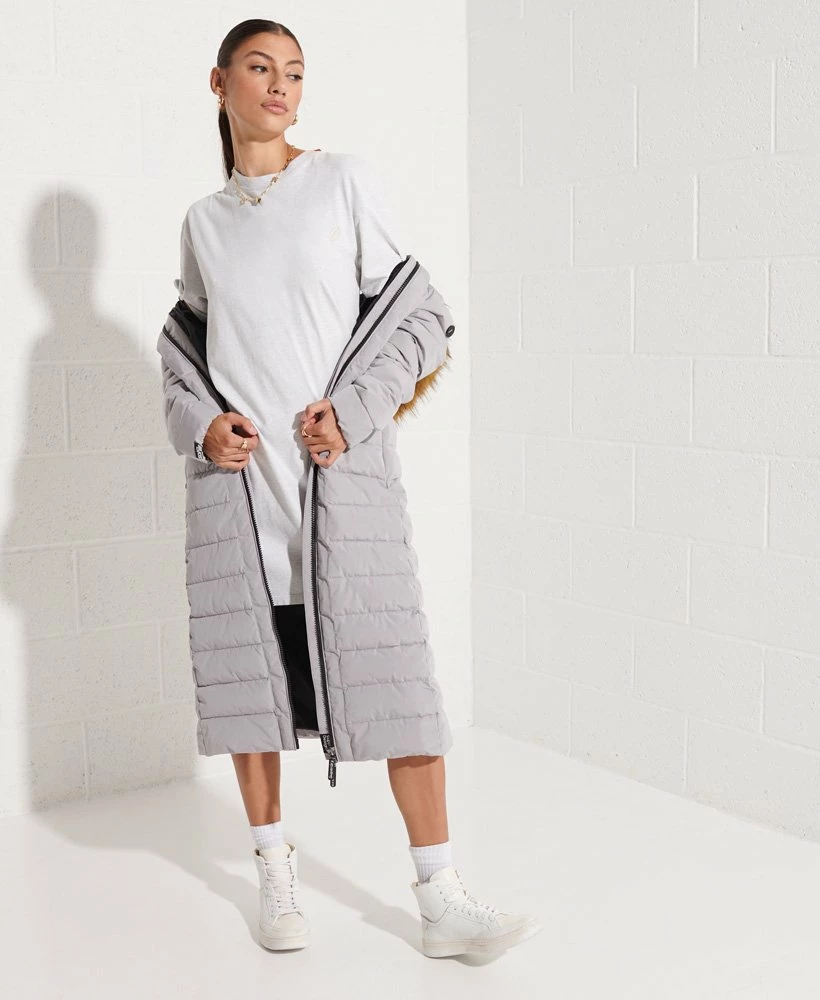 SUPERDRY Arctic Longline Puffer Coat High Risk Red 8 SUPERDRY Arctic Longline Puffer Coat High Risk Red - Image 8