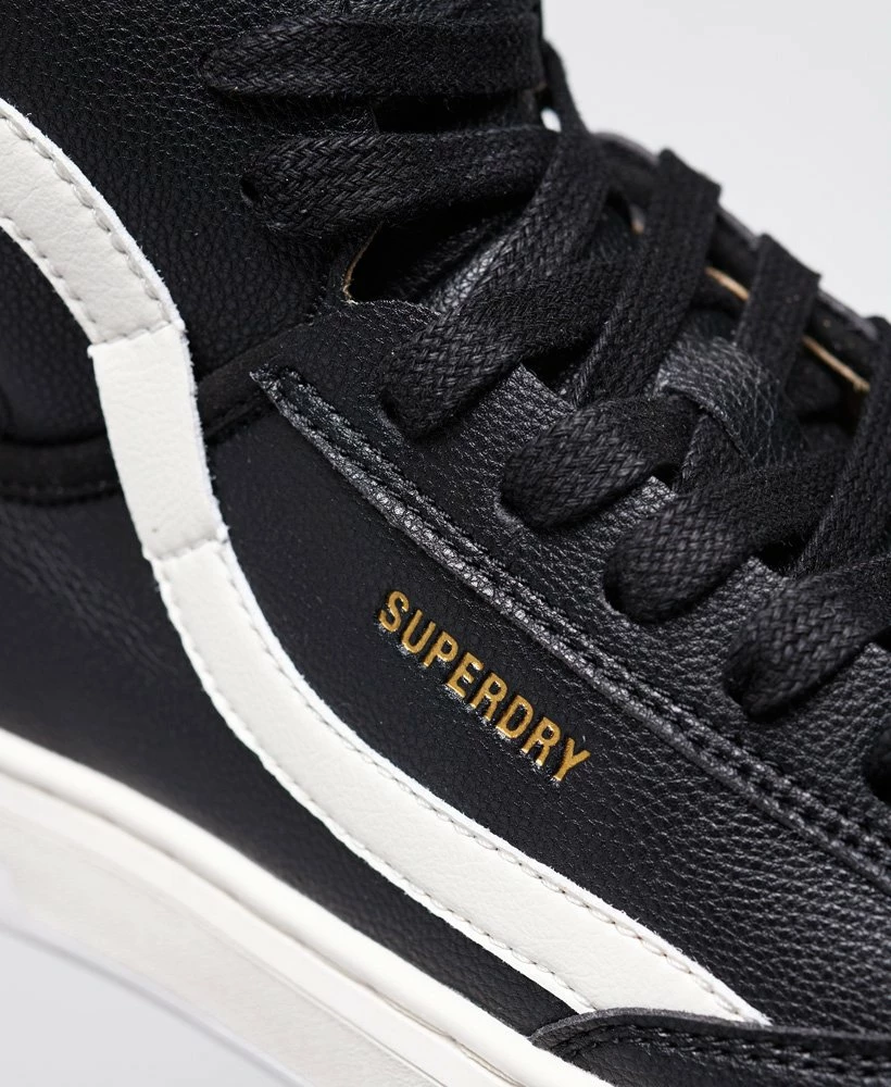 SUPERDRY Vegan Basket Lux Trainers Black/white 5 SUPERDRY Vegan Basket Lux Trainers Black/white - Image 5
