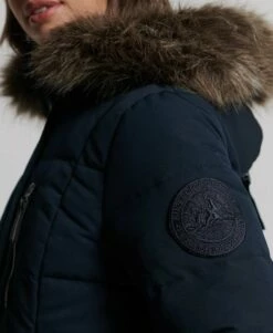 SUPERDRY Longline Faux Fur Everest Coat Black -Sportswear Sales 2022 upload9223368955665967335