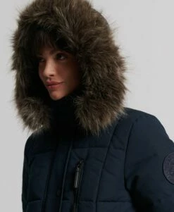 SUPERDRY Longline Faux Fur Everest Coat Black -Sportswear Sales 2022 upload9223368955665967338