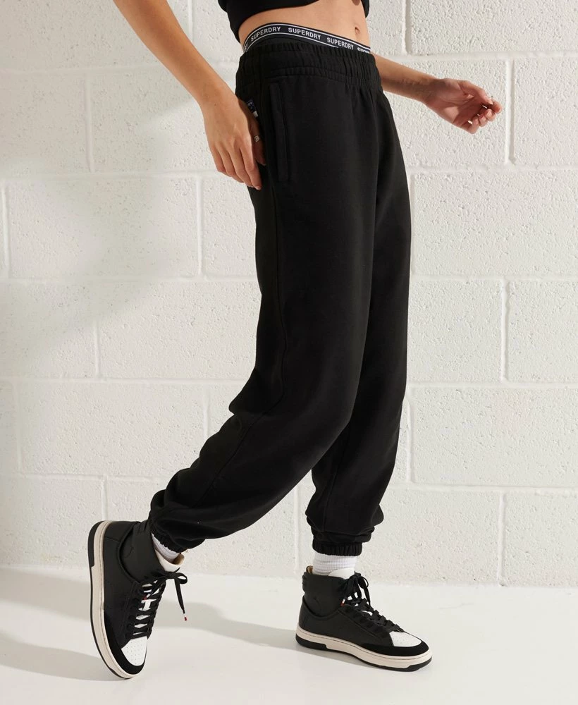 SUPERDRY Organic Cotton Code Essential Joggers Roseate Pink 2 SUPERDRY Organic Cotton Code Essential Joggers Roseate Pink - Image 2