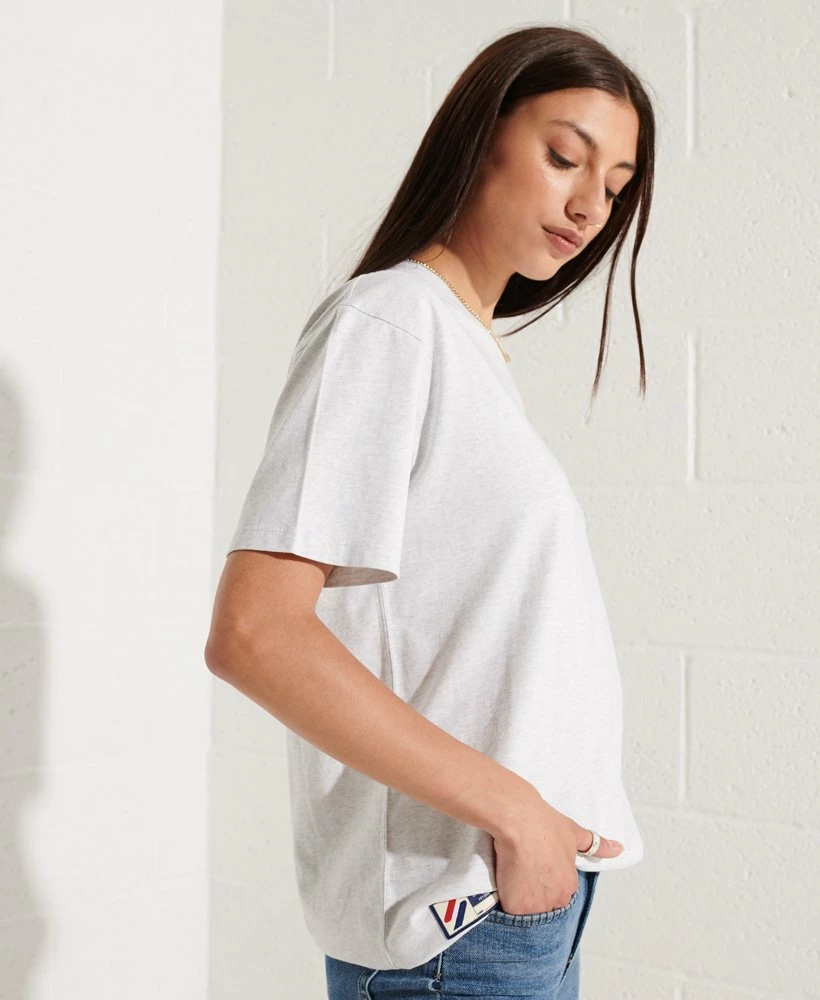SUPERDRY Organic Cotton Code Essential T-Shirt Ice Marl 2 SUPERDRY Organic Cotton Code Essential T-Shirt Ice Marl - Image 2