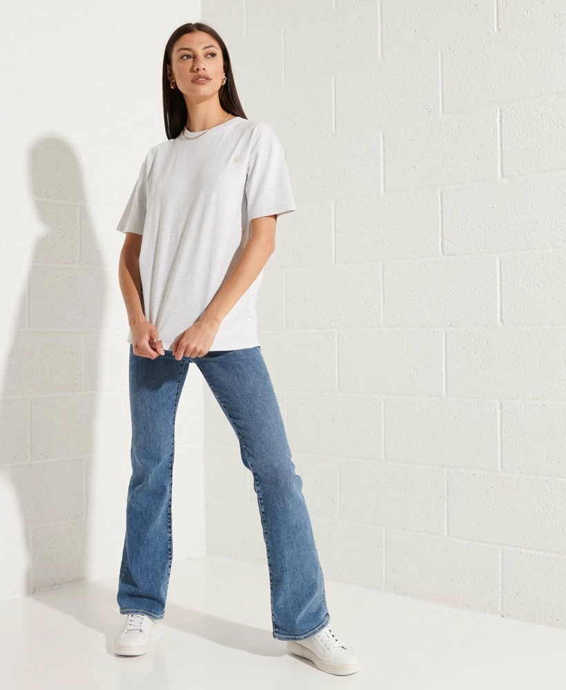 SUPERDRY Organic Cotton Code Essential T-Shirt Ice Marl 4 SUPERDRY Organic Cotton Code Essential T-Shirt Ice Marl - Image 4