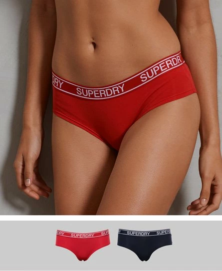 SUPERDRY Organic Cotton Grace Super Boxers Double Pack Grey Marl/black Stripe 9 SUPERDRY Organic Cotton Grace Super Boxers Double Pack Grey Marl/black Stripe - Image 9
