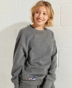 SUPERDRY Organic Cotton Essential Crew Sweatshirt Roseate Pink -Sportswear Sales 2022 upload9223368955665973074