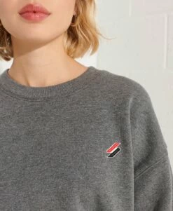 SUPERDRY Organic Cotton Essential Crew Sweatshirt Roseate Pink -Sportswear Sales 2022 upload9223368955665973077