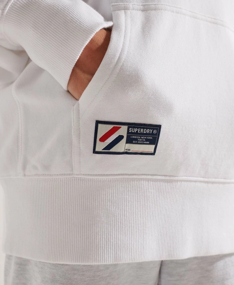 SUPERDRY Organic Cotton Essential Oversized Hoodie Ice Marl 5 SUPERDRY Organic Cotton Essential Oversized Hoodie Ice Marl - Image 5