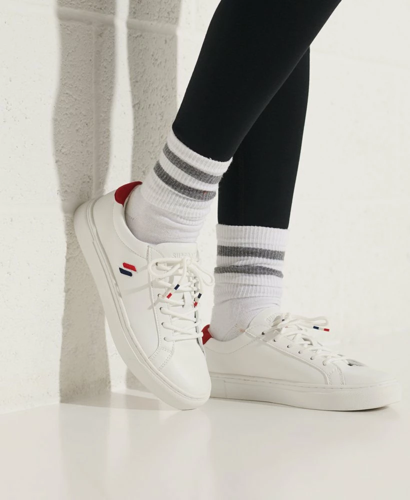 SUPERDRY Vegan Court Tennis Trainers Black/white 2 SUPERDRY Vegan Court Tennis Trainers Black/white - Image 2