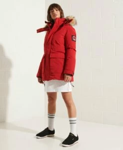 Superdry Code Everest Parka Coat Enamel Green