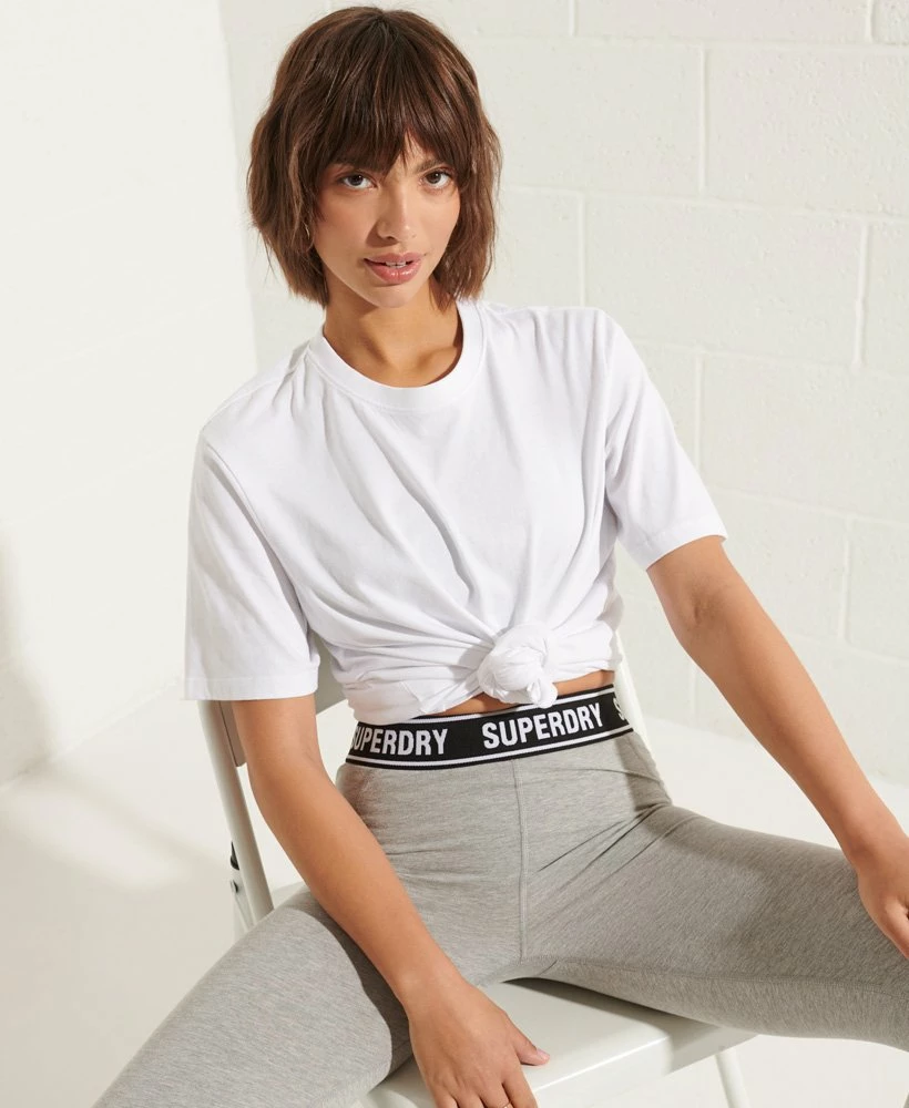 SUPERDRY Unisex Organic Cotton Essential T-Shirt Optic 2 SUPERDRY Unisex Organic Cotton Essential T-Shirt Optic - Image 2