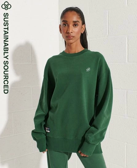 SUPERDRY Organic Cotton Essential Crew Sweatshirt Ice Marl 8 SUPERDRY Organic Cotton Essential Crew Sweatshirt Ice Marl - Image 8