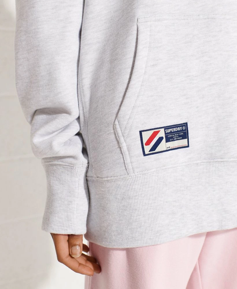 SUPERDRY Organic Cotton Essential Oversized Hoodie Black 4 SUPERDRY Organic Cotton Essential Oversized Hoodie Black - Image 4