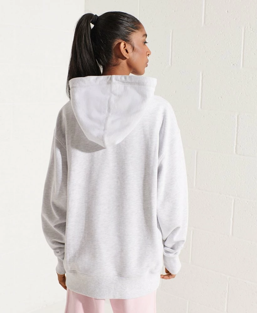 SUPERDRY Organic Cotton Essential Oversized Hoodie Black 2 SUPERDRY Organic Cotton Essential Oversized Hoodie Black - Image 2