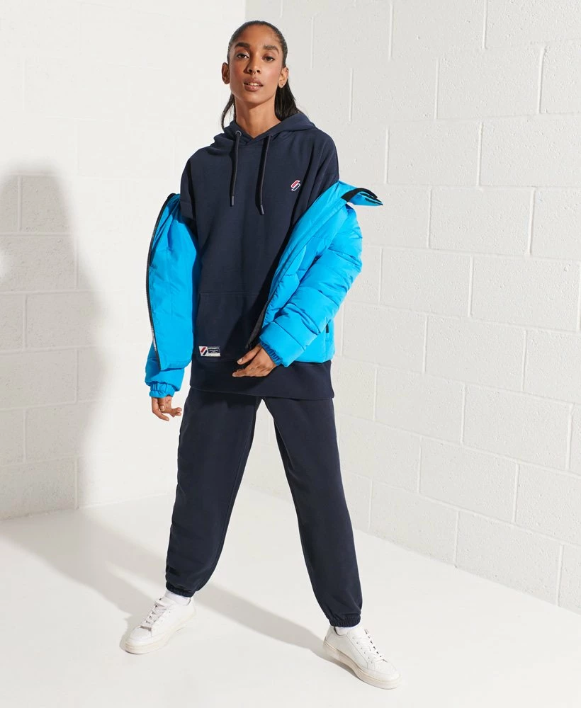 SUPERDRY Organic Cotton Essential Oversized Hoodie Deep Navy 1 SUPERDRY Organic Cotton Essential Oversized Hoodie Deep Navy