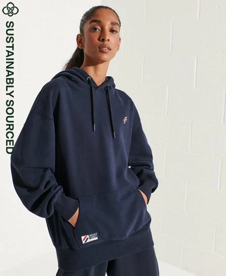 SUPERDRY Organic Cotton Essential Oversized Hoodie Ice Marl 9 SUPERDRY Organic Cotton Essential Oversized Hoodie Ice Marl - Image 9