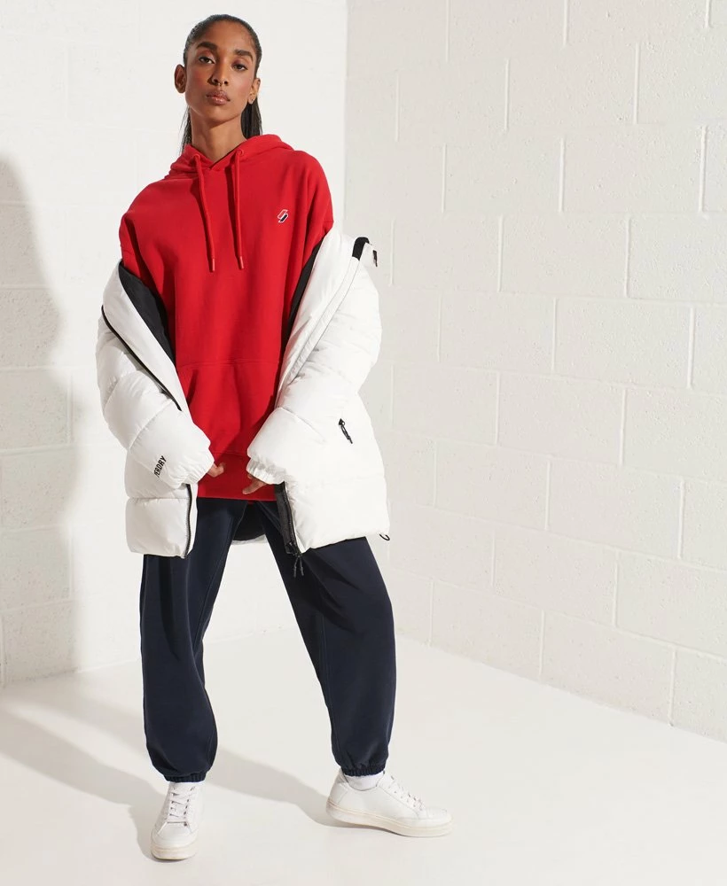 SUPERDRY Organic Cotton Essential Oversized Hoodie Deep Navy 1 SUPERDRY Organic Cotton Essential Oversized Hoodie Deep Navy