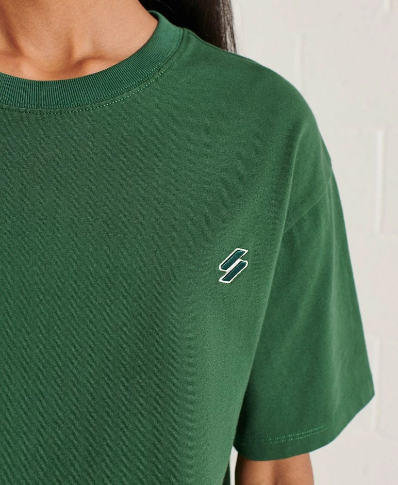 SUPERDRY Organic Cotton Code Essential T-Shirt Dark Green 2 SUPERDRY Organic Cotton Code Essential T-Shirt Dark Green - Image 2