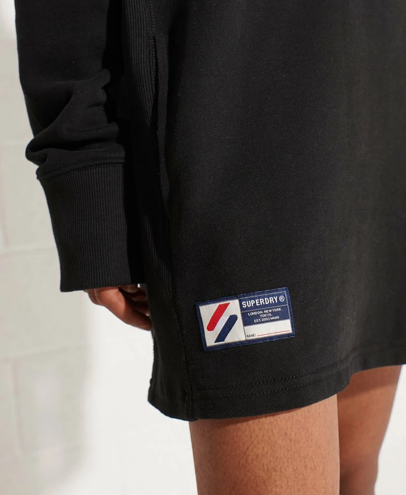 SUPERDRY Organic Cotton Code Oversized Crew Dress Risk Red 5 SUPERDRY Organic Cotton Code Oversized Crew Dress Risk Red - Image 5