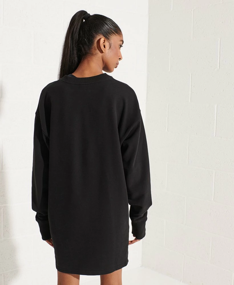 SUPERDRY Organic Cotton Code Oversized Crew Dress Risk Red 2 SUPERDRY Organic Cotton Code Oversized Crew Dress Risk Red - Image 2