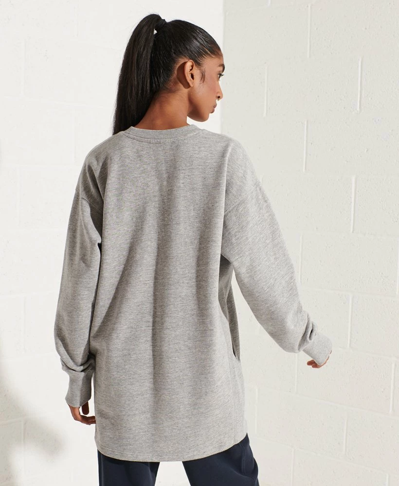 SUPERDRY Organic Cotton Code Oversized Crew Dress Black 2 SUPERDRY Organic Cotton Code Oversized Crew Dress Black - Image 2