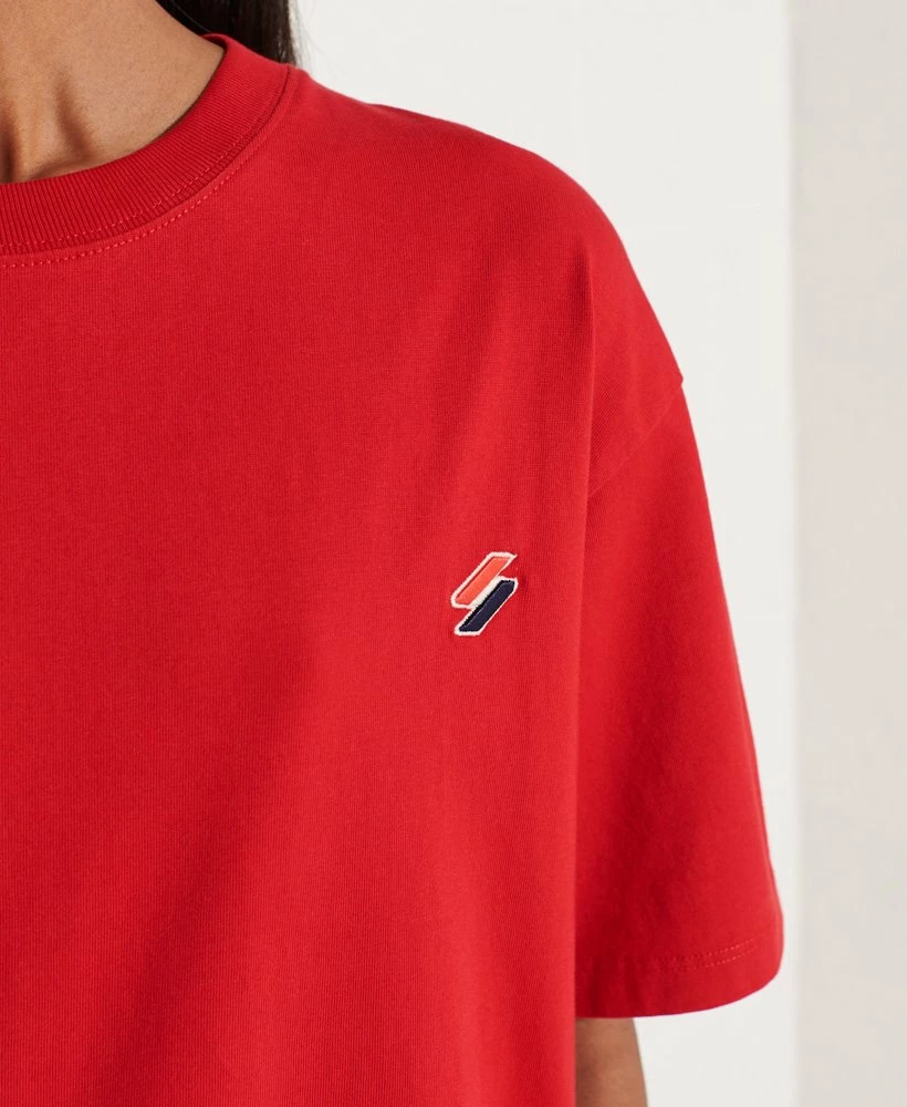 SUPERDRY Organic Cotton Code Essential T-Shirt Risk Red 2 SUPERDRY Organic Cotton Code Essential T-Shirt Risk Red - Image 2