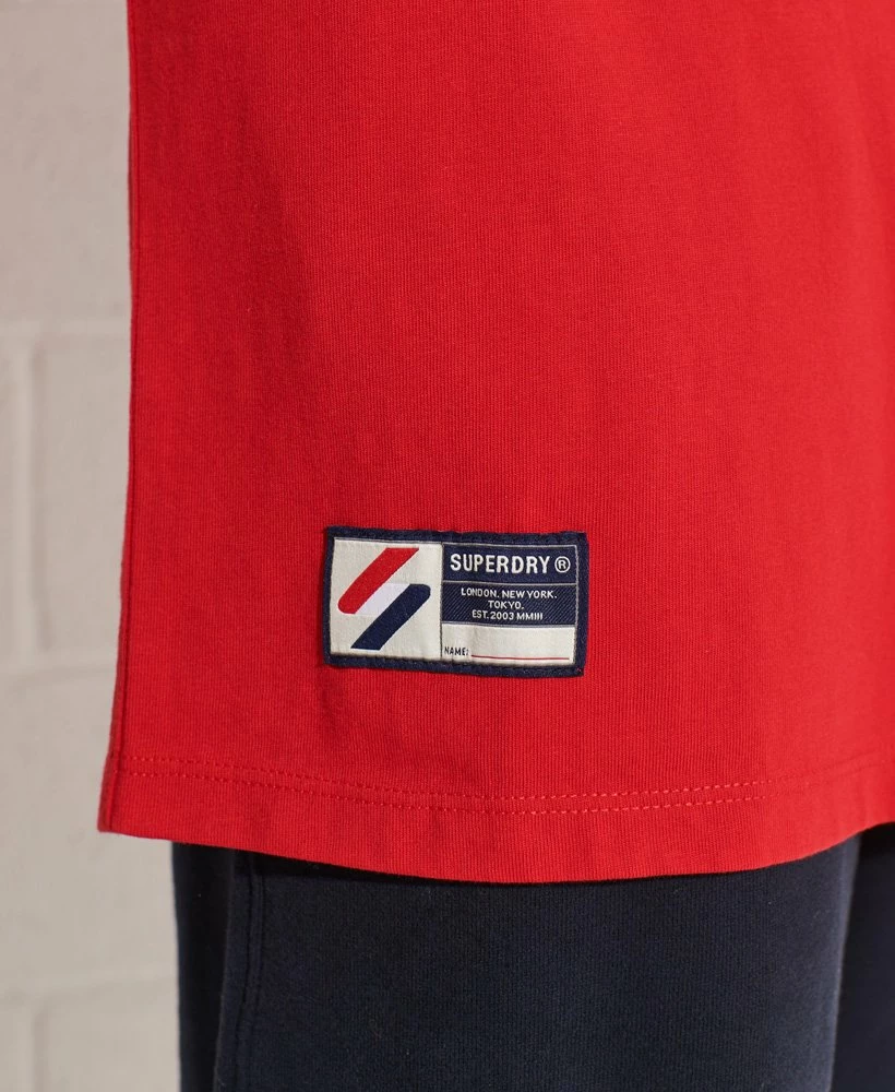 SUPERDRY Organic Cotton Code Essential T-Shirt Risk Red 3 SUPERDRY Organic Cotton Code Essential T-Shirt Risk Red - Image 3