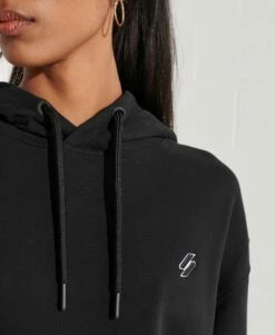 SUPERDRY Organic Cotton Essential Oversized Hoodie Black -Sportswear Sales 2022 upload9223368955665976396
