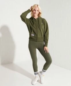 SUPERDRY Code Essential Zip Hoodie Grey Slub Grindle