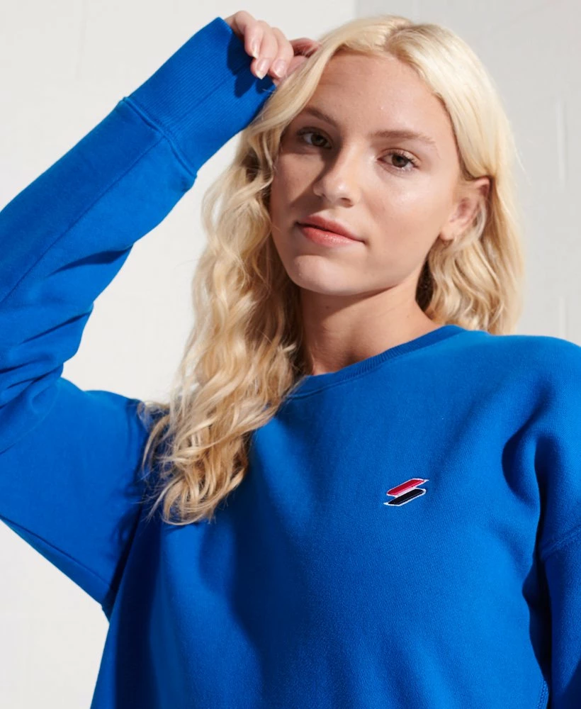 SUPERDRY Organic Cotton Code Oversized Crew Dress Royal 2 SUPERDRY Organic Cotton Code Oversized Crew Dress Royal - Image 2