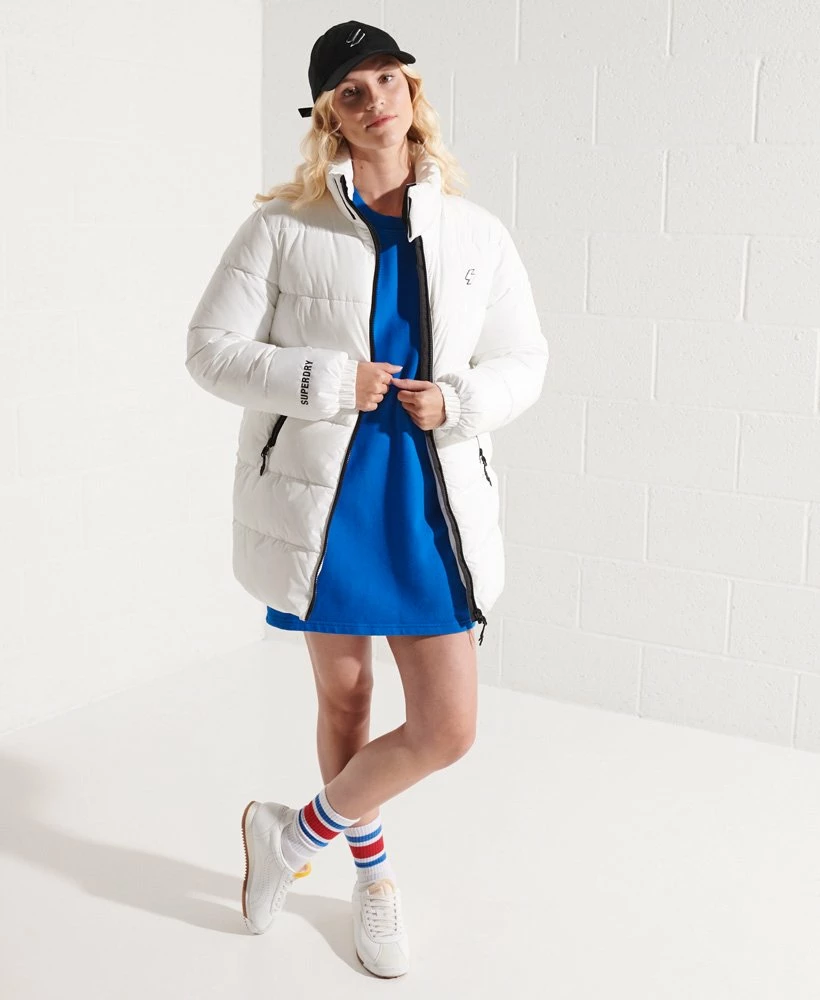 SUPERDRY Organic Cotton Code Oversized Crew Dress Royal 1 SUPERDRY Organic Cotton Code Oversized Crew Dress Royal