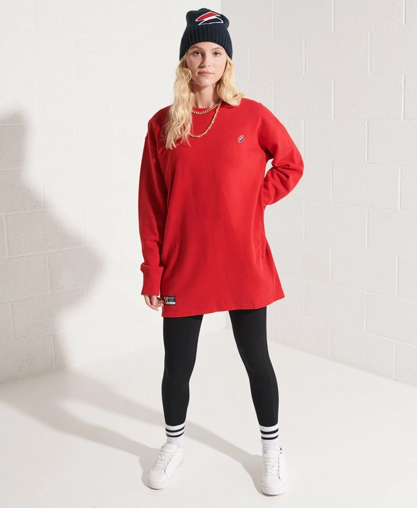 SUPERDRY Organic Cotton Code Oversized Crew Dress Black 1 SUPERDRY Organic Cotton Code Oversized Crew Dress Black