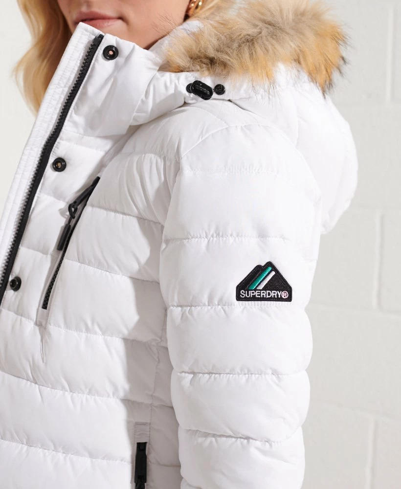 SUPERDRY Classic Faux Fur Fuji Jacket Mazarine Blue 3 SUPERDRY Classic Faux Fur Fuji Jacket Mazarine Blue - Image 3