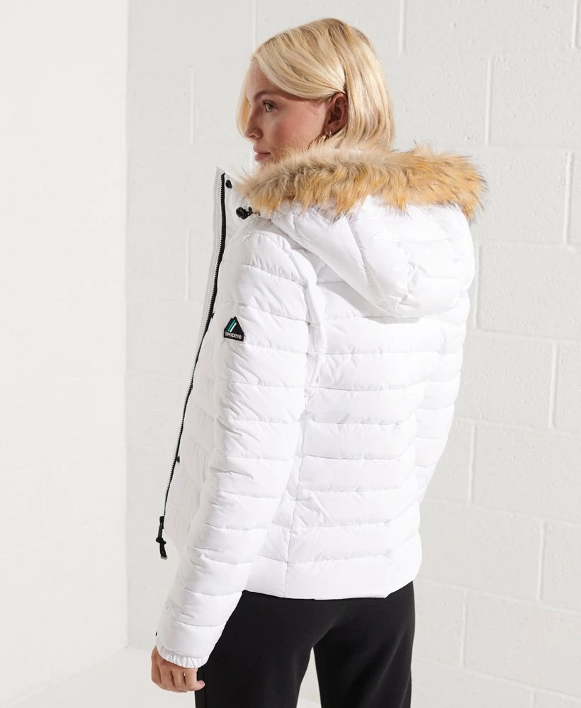 SUPERDRY Classic Faux Fur Fuji Jacket Mazarine Blue 2 SUPERDRY Classic Faux Fur Fuji Jacket Mazarine Blue - Image 2