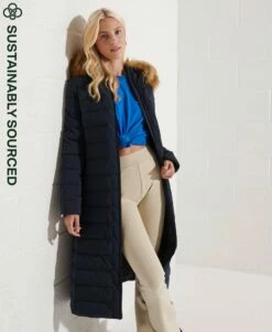 SUPERDRY Arctic Longline Puffer Coat Black