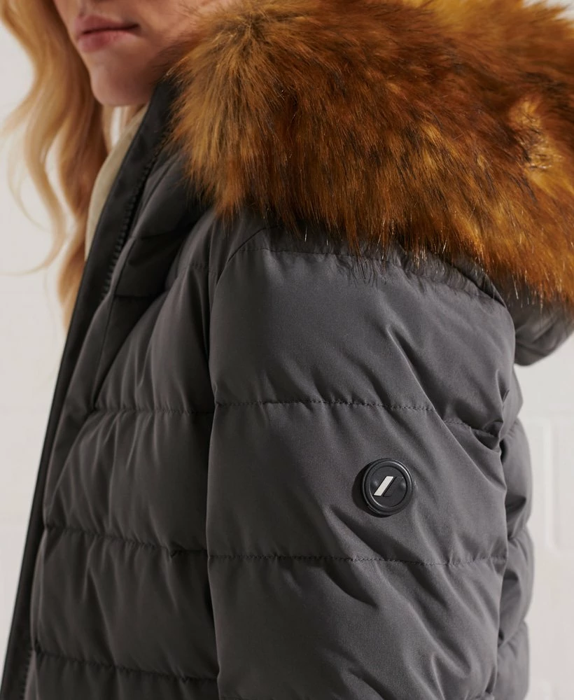 SUPERDRY Arctic Tall Puffer Coat High Risk Red 4 SUPERDRY Arctic Tall Puffer Coat High Risk Red - Image 4