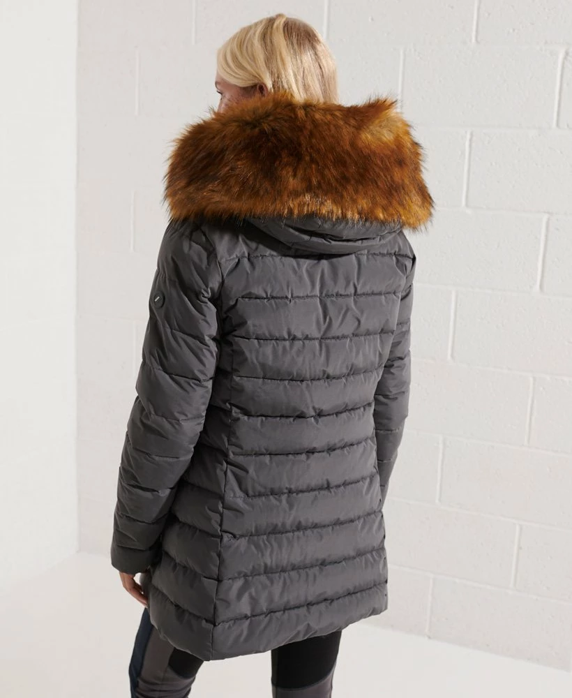 SUPERDRY Arctic Tall Puffer Coat High Risk Red 2 SUPERDRY Arctic Tall Puffer Coat High Risk Red - Image 2