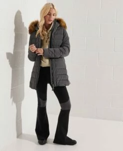 SUPERDRY Arctic Tall Puffer Coat High Risk Red