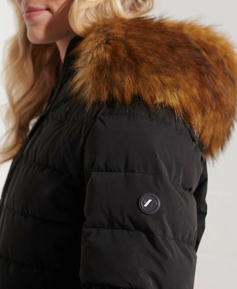 SUPERDRY Arctic Tall Puffer Coat High Risk Red 6 SUPERDRY Arctic Tall Puffer Coat High Risk Red - Image 6