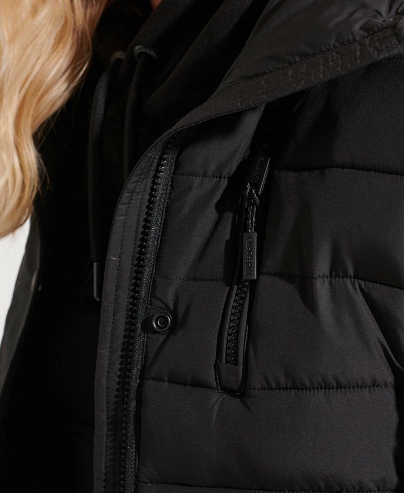 SUPERDRY Classic Faux Fur Fuji Jacket High Risk Red 3 SUPERDRY Classic Faux Fur Fuji Jacket High Risk Red - Image 3