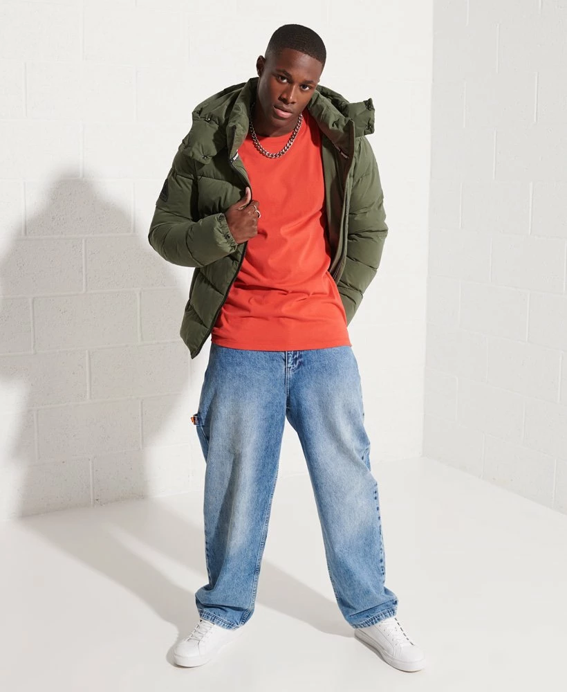 SUPERDRY Unisex Organic Cotton Essential T-Shirt Burnt Orange 1 SUPERDRY Unisex Organic Cotton Essential T-Shirt Burnt Orange