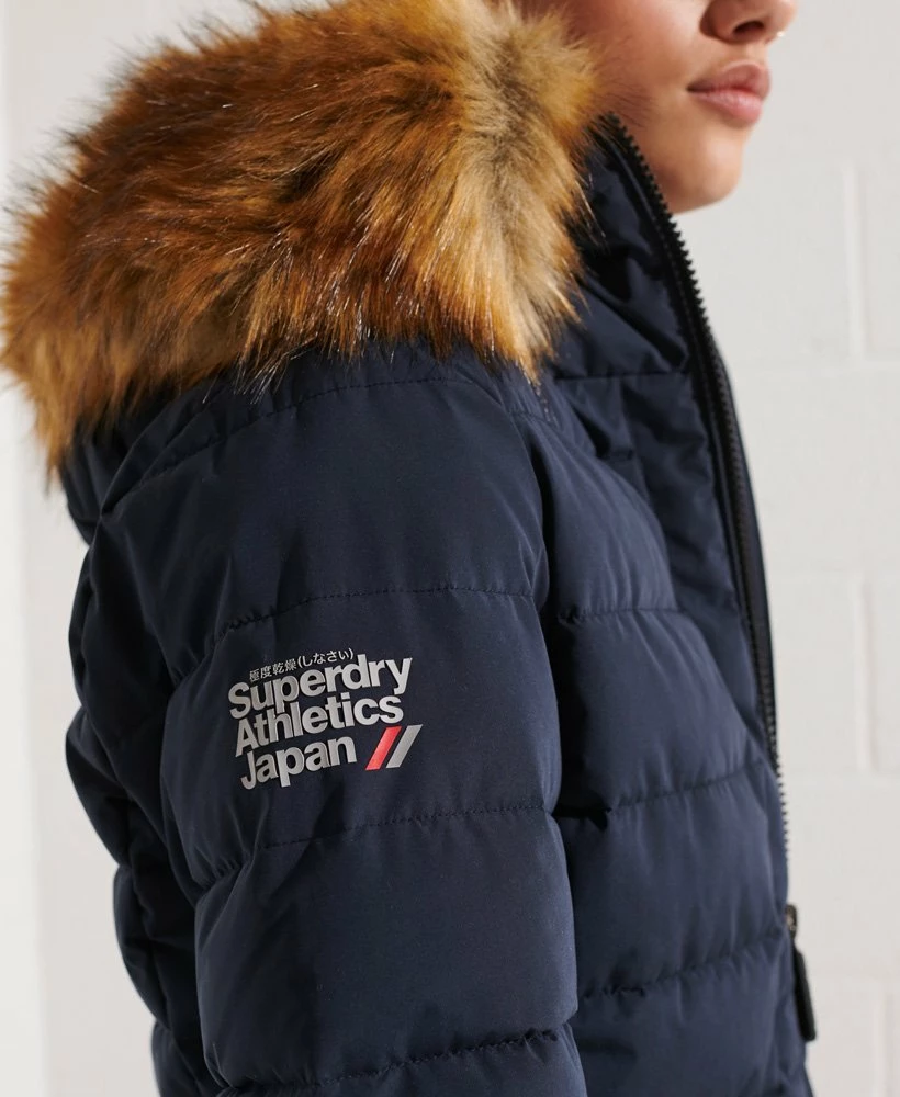 SUPERDRY Arctic Tall Puffer Coat Charcoal 4 SUPERDRY Arctic Tall Puffer Coat Charcoal - Image 4